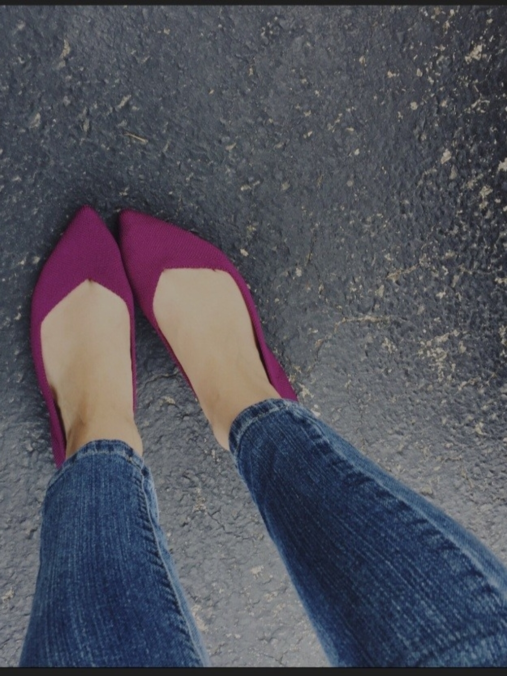 Rothy's Pointed Flats in Magenta